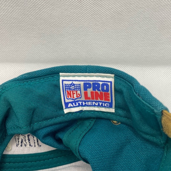 Vintage NFL Dolphins Teal and Tan Cap - Picture 5 of 5